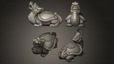 Figurines of griffins and dragons (STKG_0007) 3D model for CNC machine